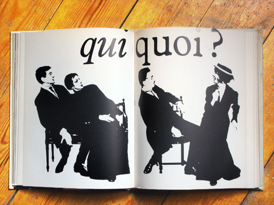 La Cantatrice Chauve, escrito por Eugène Ionesco y diseñado por Robert Massin 1964